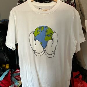 Kaws X uniqlo peace for all tee